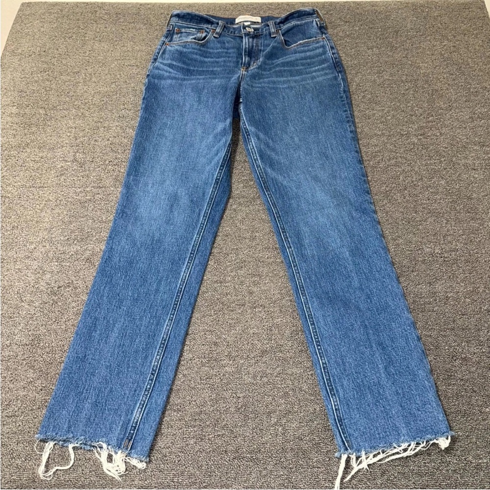 Abercrombie & Fitch Curve Love 90s Mid Rise Straight